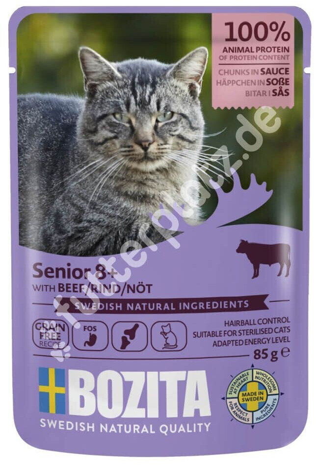 Bozita Appetizers in Sauce Senior wet cat food with beef85g