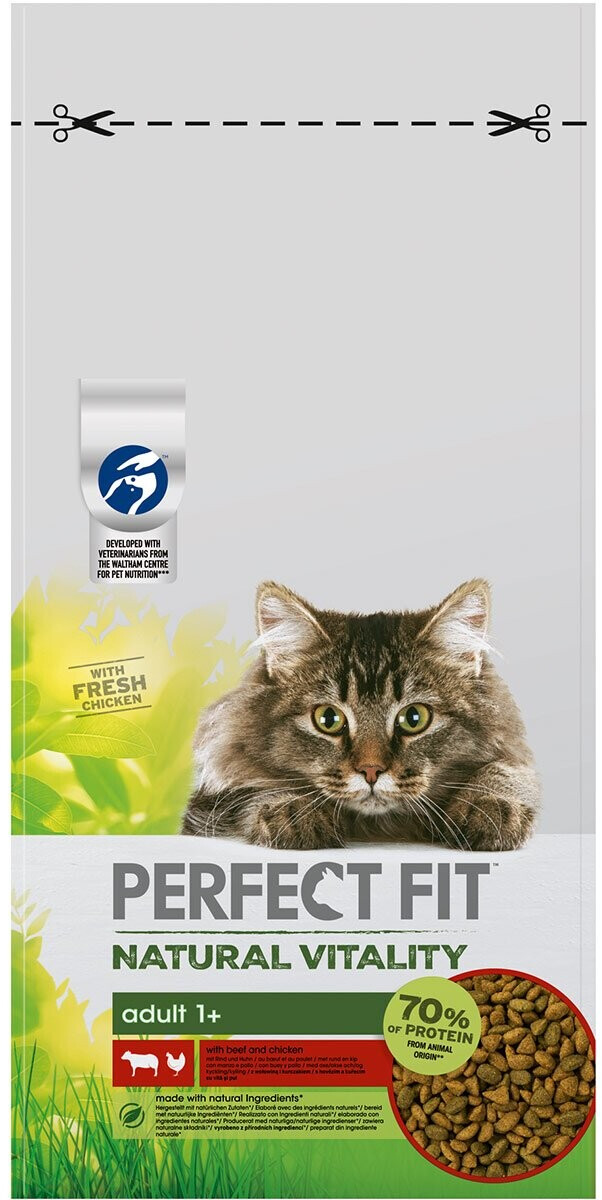 Perfect Fit Natural Vitality Adult 1+ dry cat food with beef and chicken 6kg