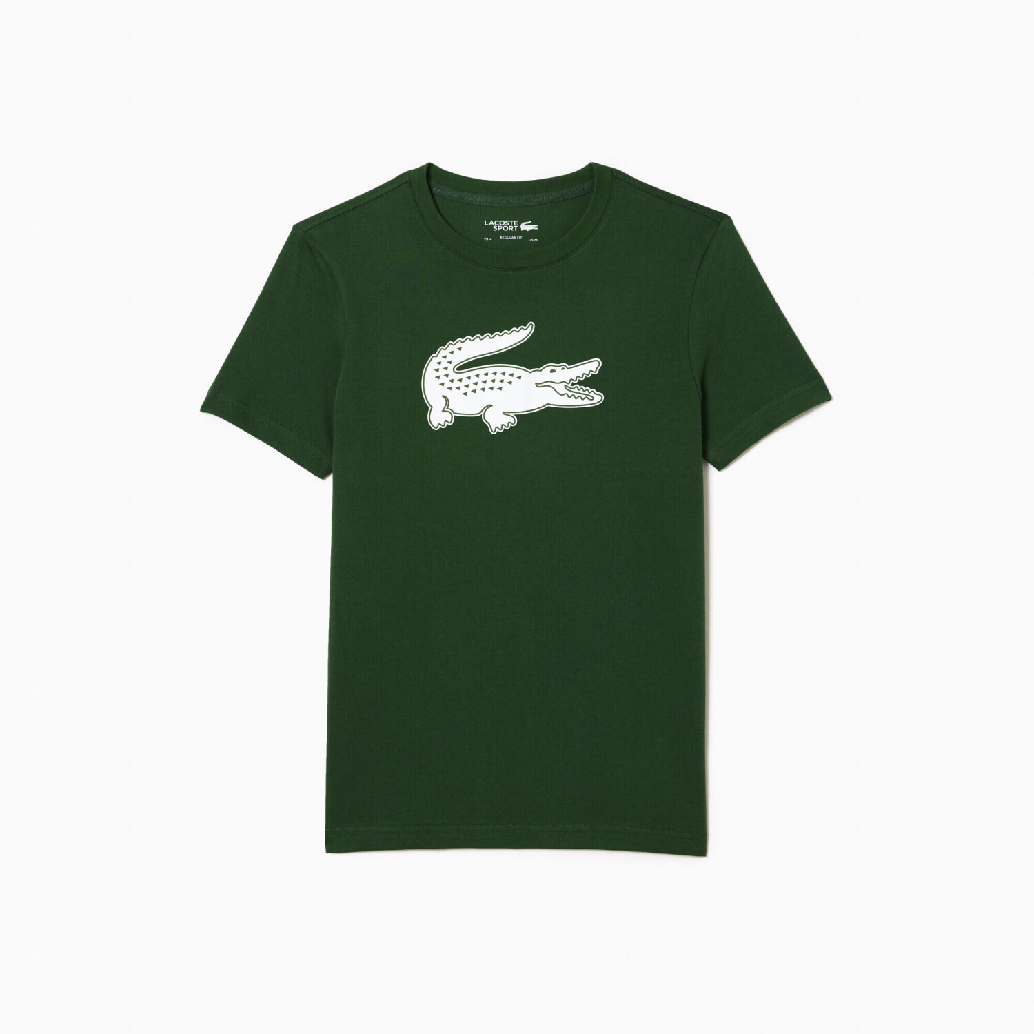 Lacoste Sport 3D Print Crocodile Breathable Jersey T-shirt (TH2042) dark green/white