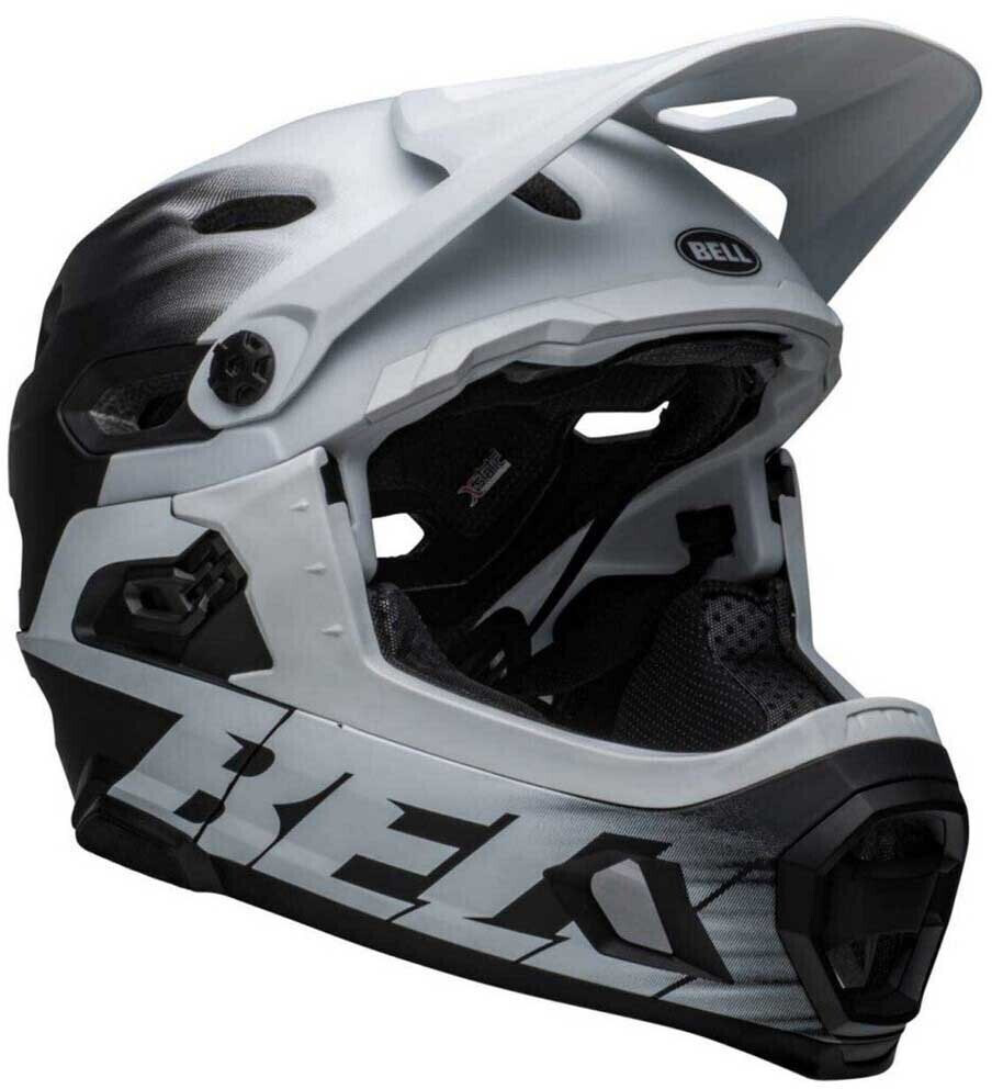 Bell Super Dh Mips Downhill Helmet (BELCA040022K367 MATT BLACK/WHITES (52-56)) black/grey