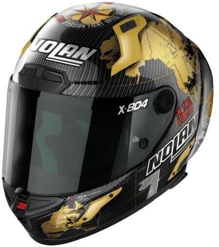 Nolan X-804 RS Ultra Carbon Checa noir/or