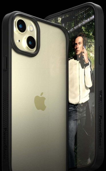 PanzerGlass Antibakterielle Schutzhülle PanzerGlass ClearCase für Apple iPhone 15 Plus,Schwarz, Bild 13