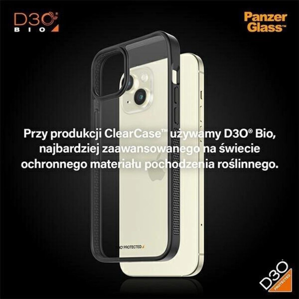 PanzerGlass Antibakterielle Schutzhülle PanzerGlass ClearCase für Apple iPhone 15 Plus,Schwarz, Bild 18