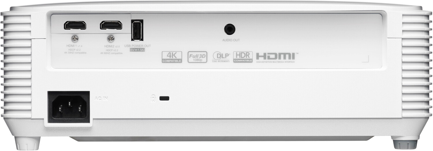HD30LV 1080p (1920 x 1080) - 4500 lm - 22 000:1 - TR: 1.5:1 ~ 1.66:1 - 2H -  1 USB-A power - HP 1x3W - 2,88Kg - Blanc