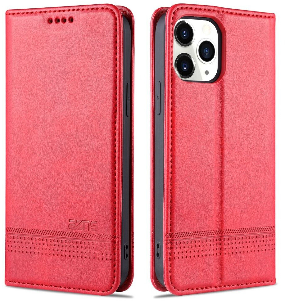 Lederhülle Für IPhone 12/12 Pro – Flip Case Mit Kartenfach, Magnetverschluss & Ständerfunktion (blau, PU-Leder)