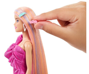 Barbie - Ultra Chevelure - Arc-en-ciel -Tête à coiffer de luxe, blonds