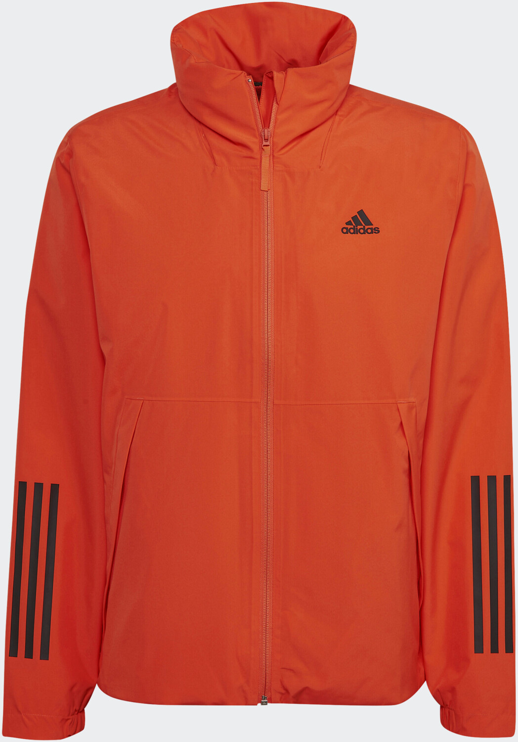 Adidas Man BSC 3-Stripes RAIN.RDY Rain Jacket semi impact orange ...