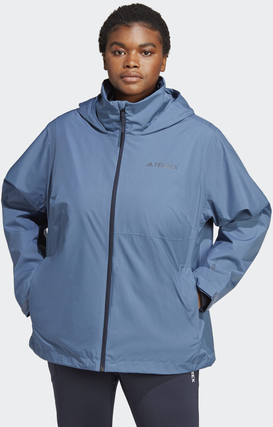 Adidas Woman TERREX Multi RAIN.RDY 2 Layer Rain Jacket Plus Size 1X wonder steel HN5489 ab 95 00 Preisvergleich bei idealo
