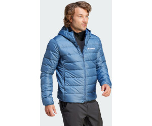 Adidas mens terrex climaheat agravic down hooded jacket blue night top