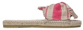 Manebi Sandals With Knot G 4.5 JK Bold Pink Stripes On Natural