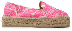 Manebi Cotton Jaquard Double Sole Espadrilles G 4.7 D0 Bold Pink On Crema
