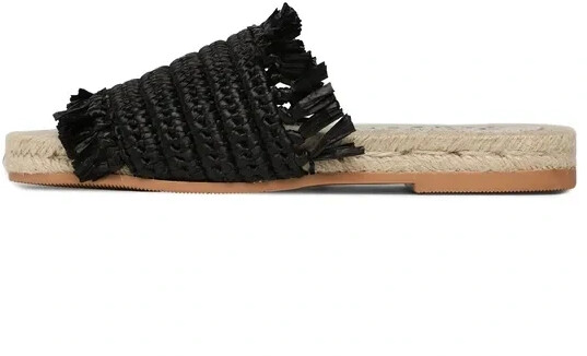 Manebi Fringed Knots Raffia Jute Sandals V 3.1 Y0 Black