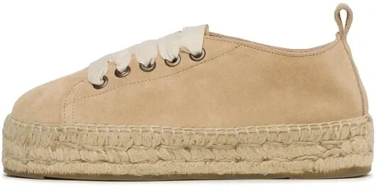Manebi Lace-Up Espadrilles K 1.1 E0 Champagne Beige