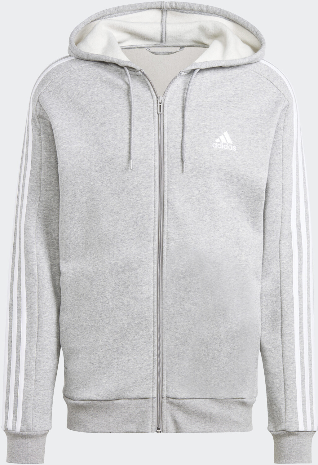 Adidas Man Essentials 3 Stripes Full Zip Hoodie medium grey heather IJ6479 ab 48 76 Preisvergleich bei idealo