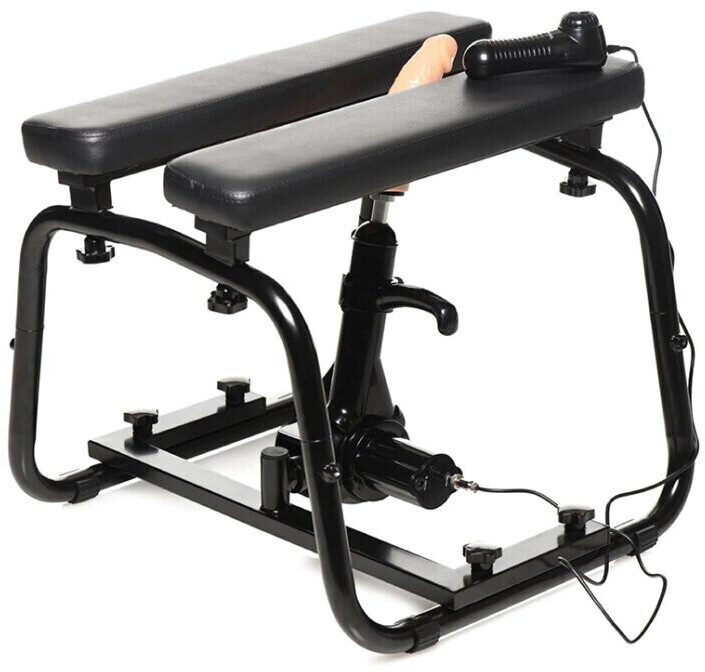 LoveBotz Deluxe Bangin' Bench with Sex Machine - Black