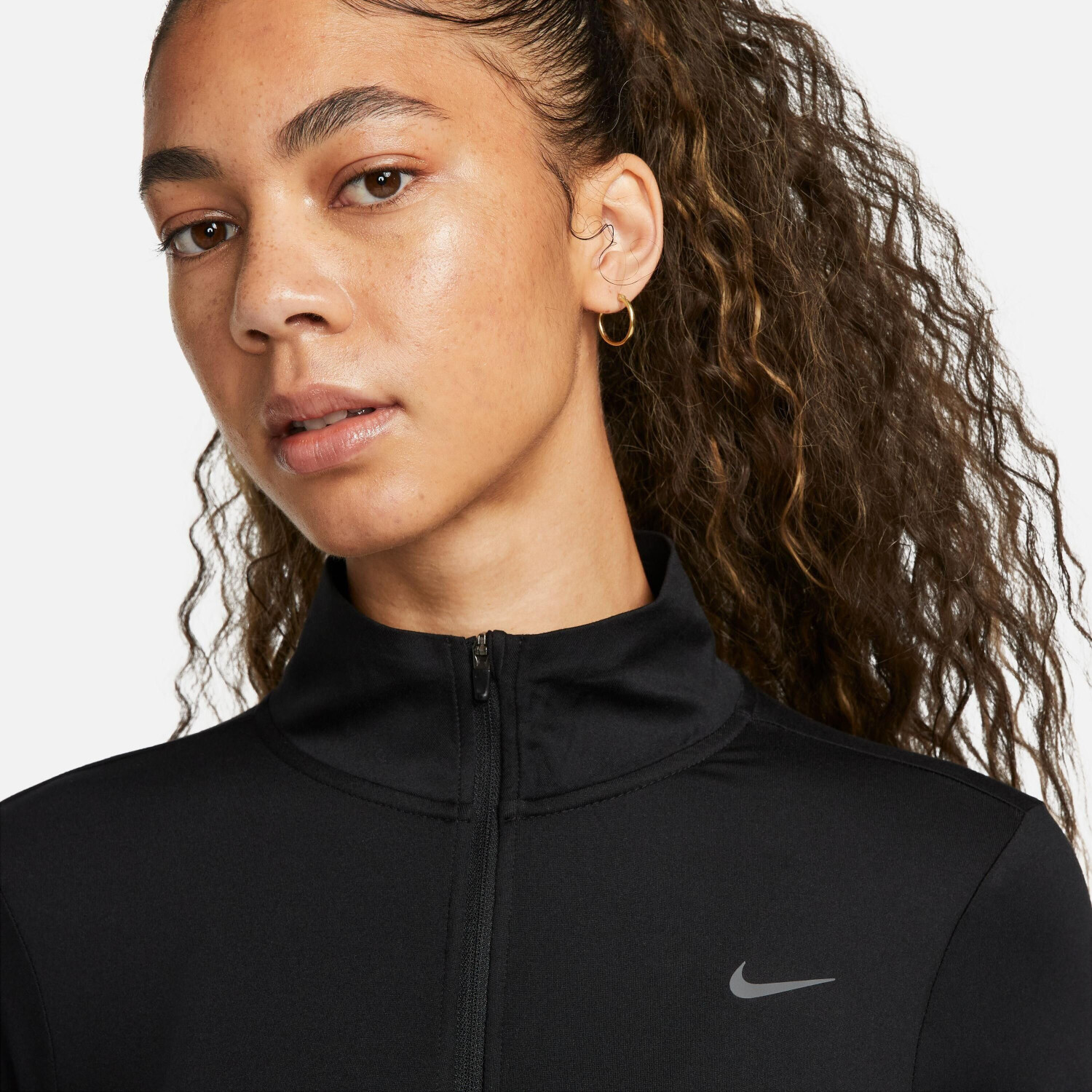 Black nike half zip women's clearance