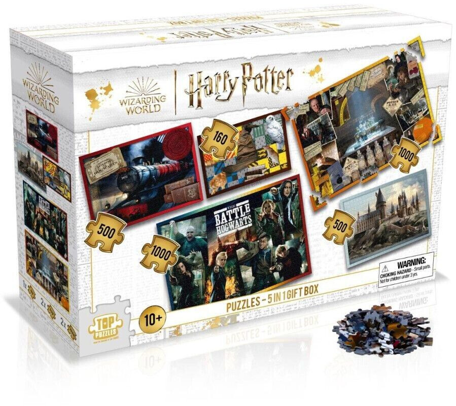 Winning-Moves Harry Potter Puzzles 5 in 1Gift Box (1000 pcs)