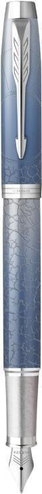 Parker Filler IM Premium S.E. Polar spring M made of stainless steel blue/silver chrome-plated trim parts