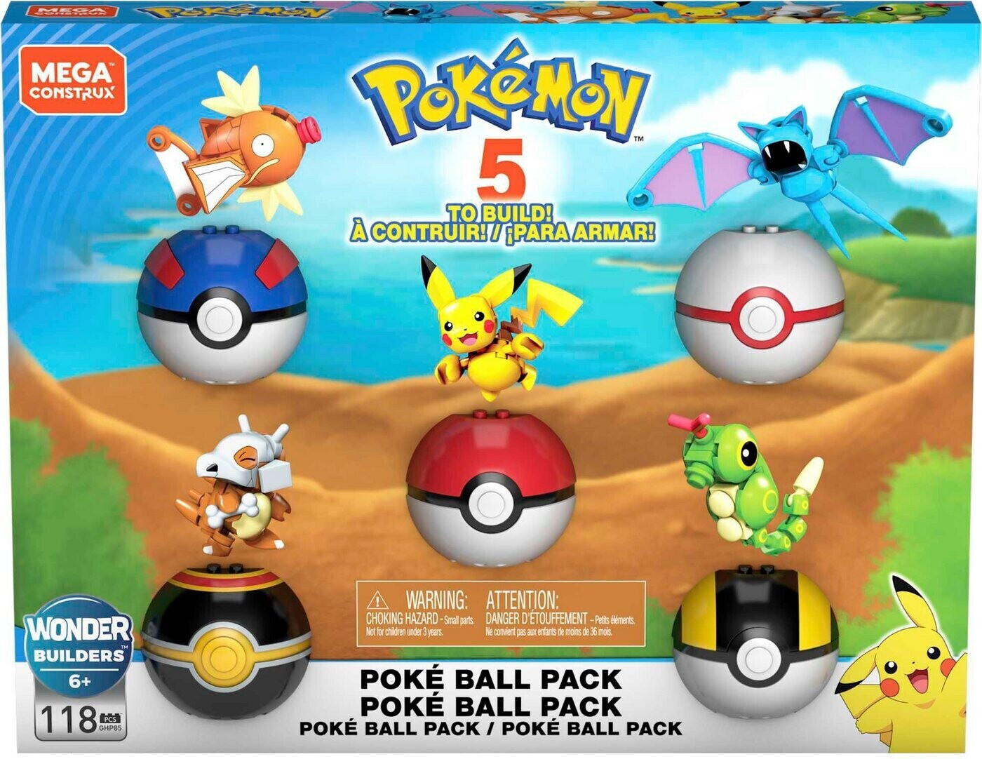 Photos - Construction Toy Bevo Mega Pokémon Poké Ball Pack  (GHP85)