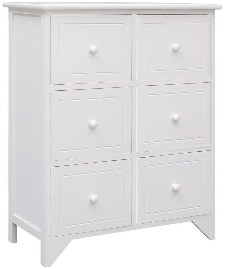 Photos - Dresser / Chests of Drawers VidaXL Side Cabinet with 6 Drawers Paulownia Wood 60x75cm  (284097)