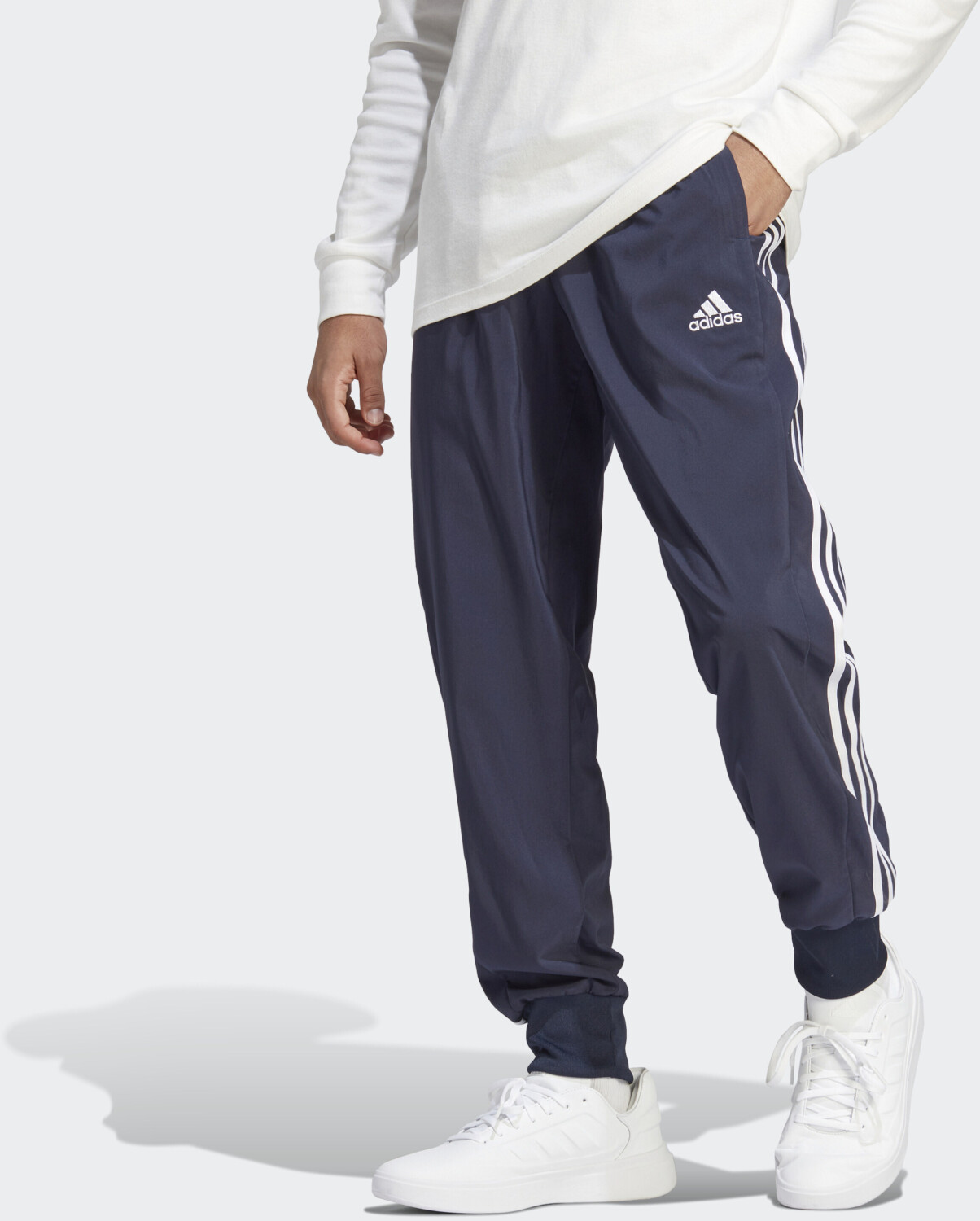 Adidas Man Ink/white | 34,75 AEROREADY bei Tapered ab € Pants Preisvergleich Essentials legend Woven (IC0042) Cuff 3-Stripes