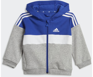 Adidas Kids Tiberio 3-Stripes Colorblock blue/white/medium Preisvergleich ab | Kids heather lucid bei (IJ6323) grey € 34,00 Track semi Suit