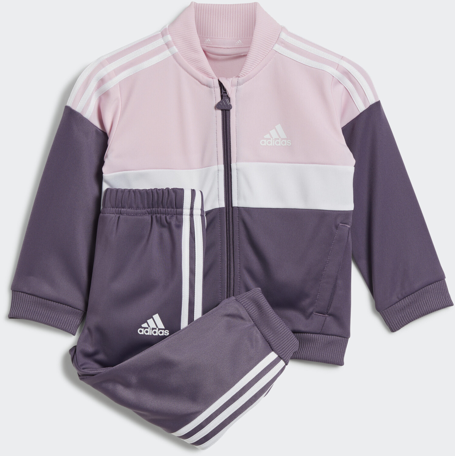 Adidas Kids Tiberio 3-Stripes Colorblock Shiny Kids Track Suit Clear pink/white/shadow  violet (IJ6333) ab 44,99 € | Preisvergleich bei