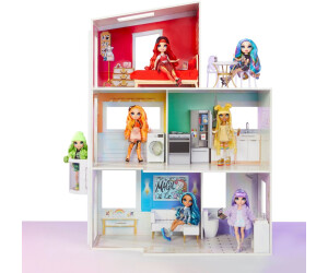 Jeu de maison Rainbow High – maison à 3 étages en bois pour poupée 