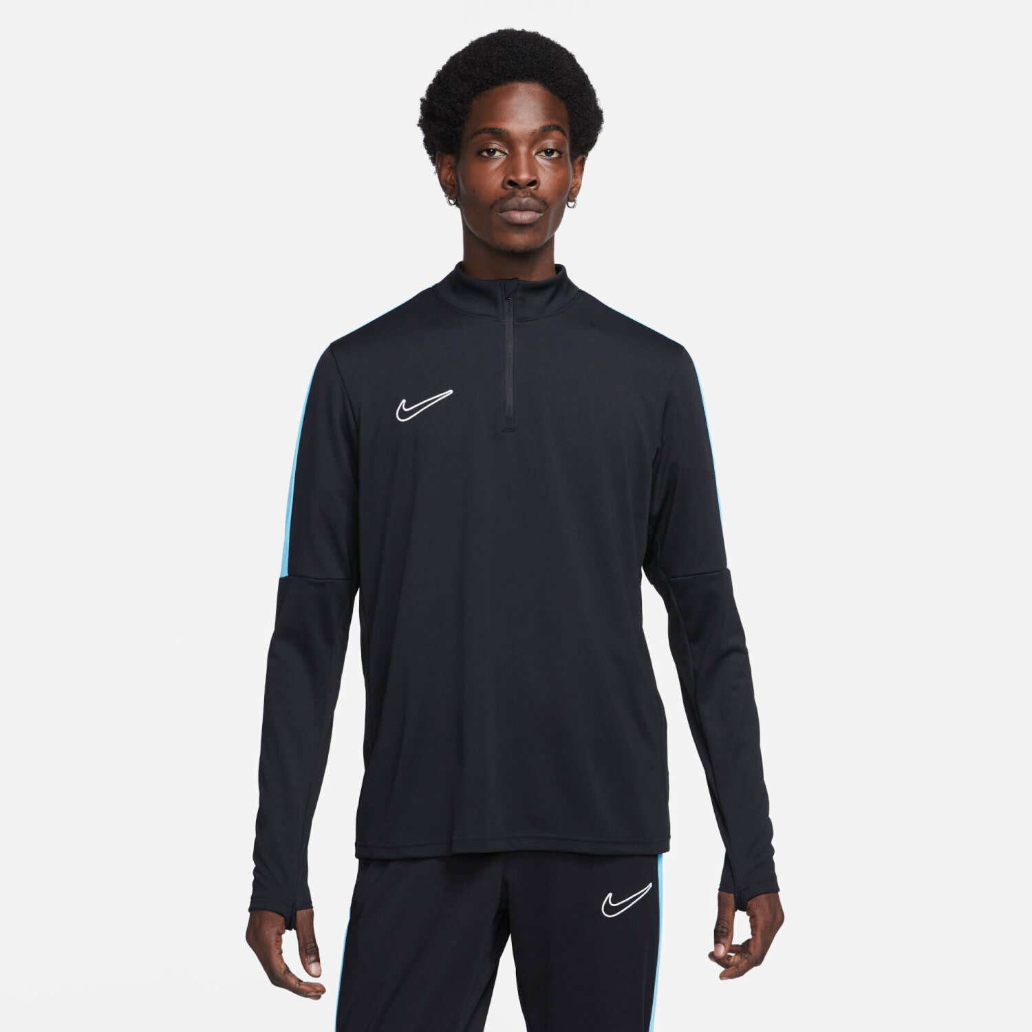 Nike Man Academy Dri FIT Football Top DX4294 black indigo haze baltic blue au meilleur prix sur idealo
