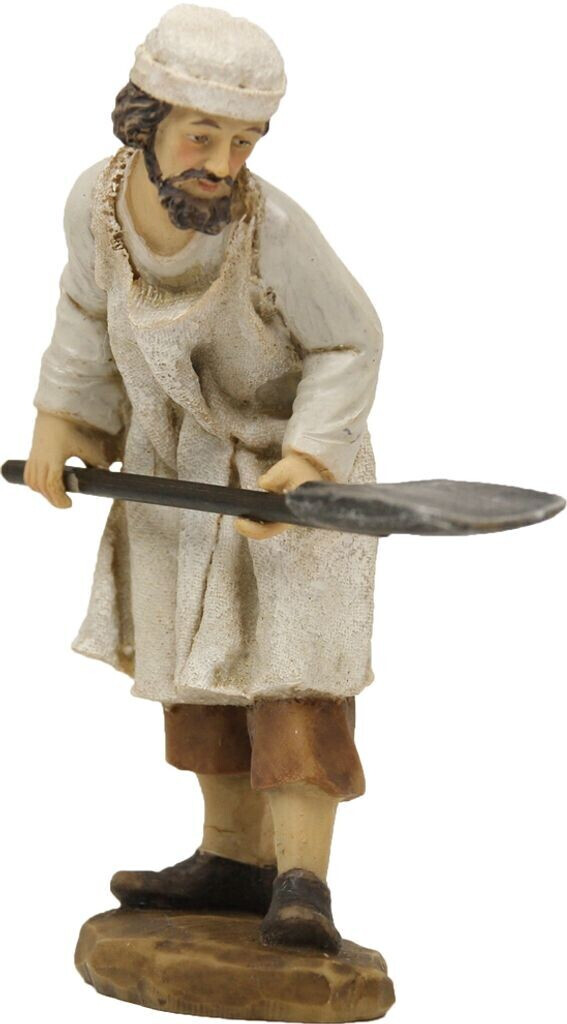 Bäcker Figur Mit Brotschieber | Für 9 Cm Miniaturen & Krippen | Deko-Figur Detailreich | Modellfigur Für Sammlung Oder Spiel