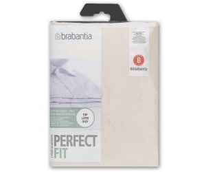 Housse Pour Table à Repasser Brabantia Taille B (124x38 Cm) - 100% Coton, Rembourrage Mousse 2 Mm, Lavable