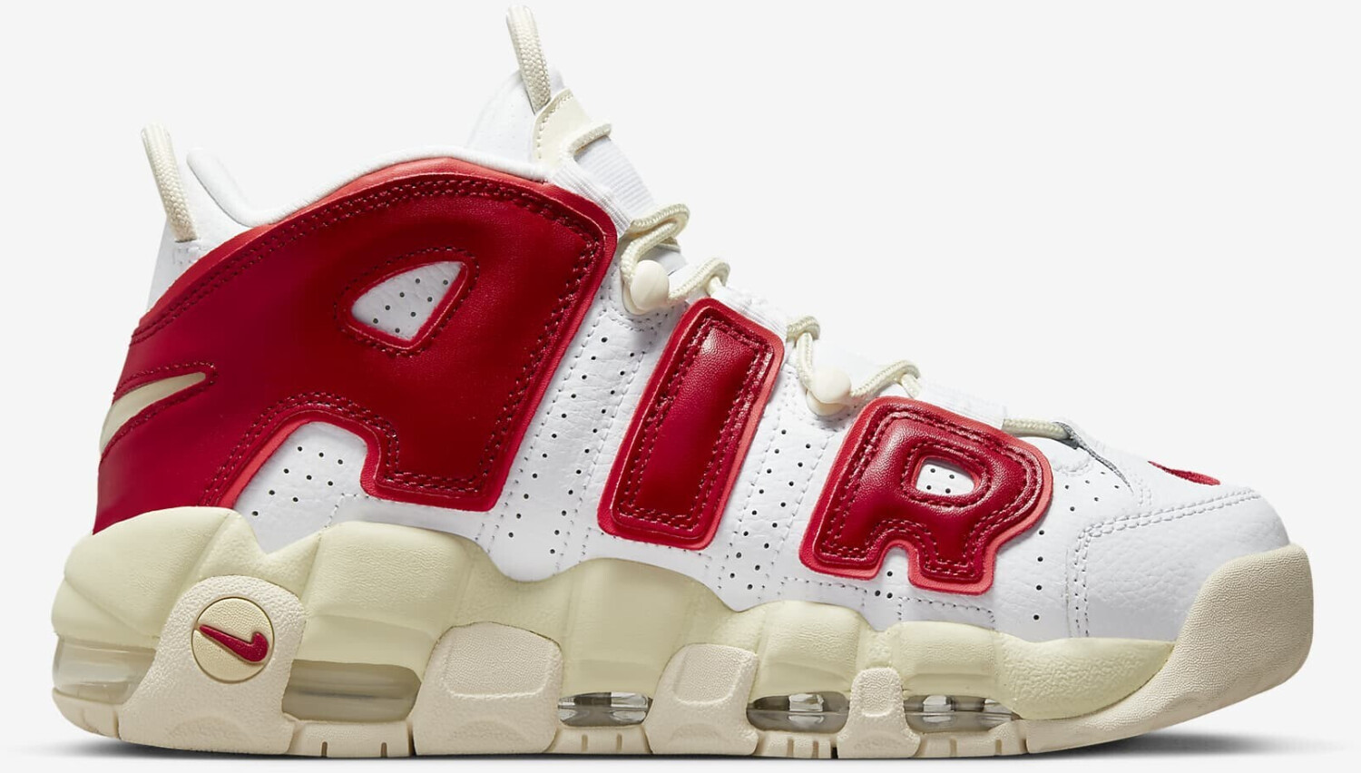 Uptempo bianche e rosse hot sale