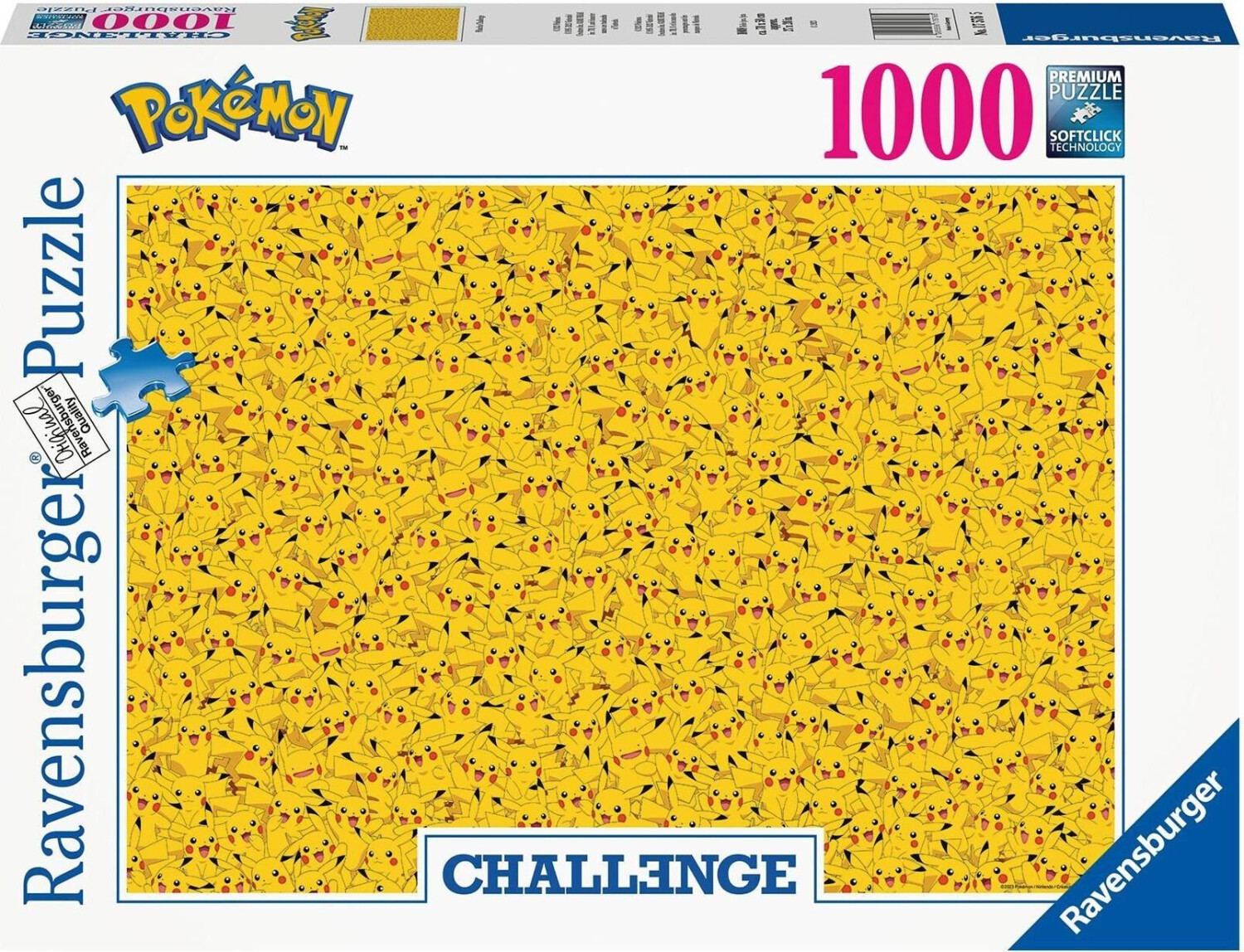 Photos - Jigsaw Puzzle / Mosaic Ravensburger Challenge Pikachu 1000pcs.  (17576)