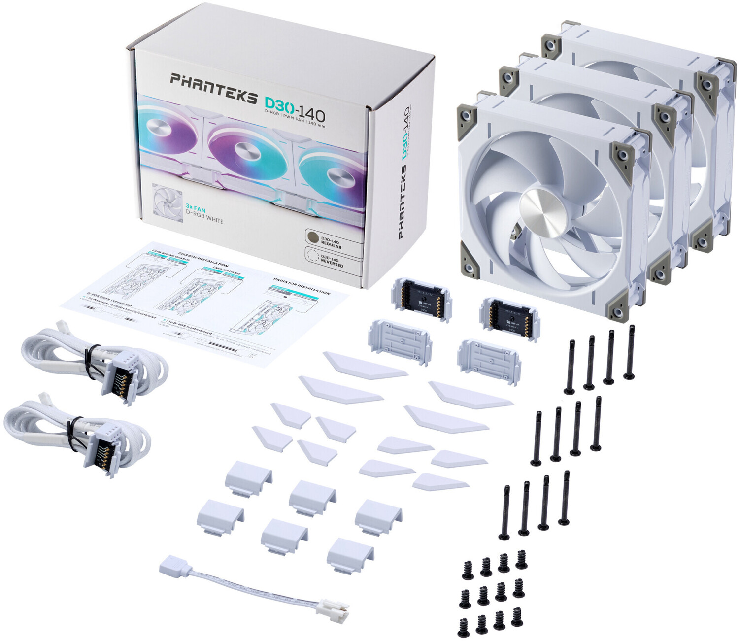 Phanteks PH-F140D30 Regular White 140mm 3-pack