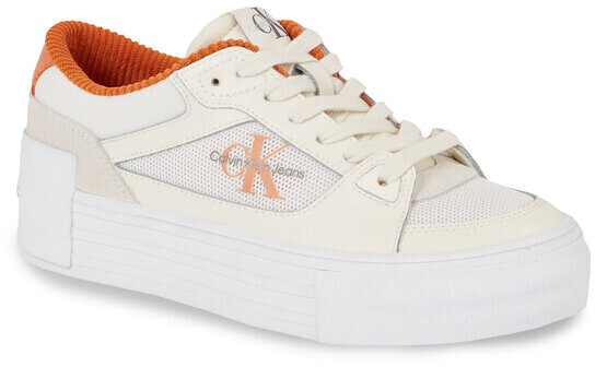 Calvin Klein Bold Vulc Flatf Laceup Lth Mix YW0YW01174 Bright White/Creamy White/Sun Baked 0LF