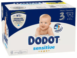 Pañales DODOT Sensitive talla 2 recién nacido (de 4 a 8 kg) 34 pañales