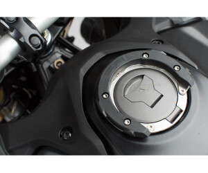 SW-MOTECH Evo Tank Ring - Bague De Fixation Pour Sac Réservoir Moto - 7 Vis - Noir - Universel Aluminium/plastique