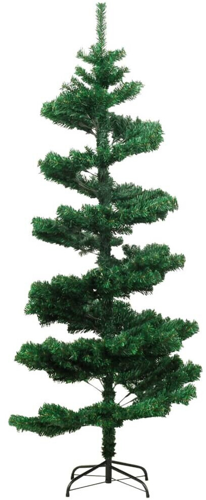vidaXL Arbre de Noël hélicoïdal avec pot et LED vert 180 cm