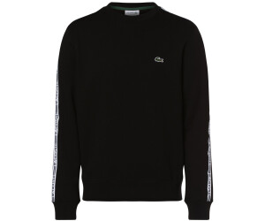 Lacoste Herren Jogger-Sweatshirt | schwarz mit bei Logostreifen Preisvergleich aus ab (SH5073) € 84,00 Flanell