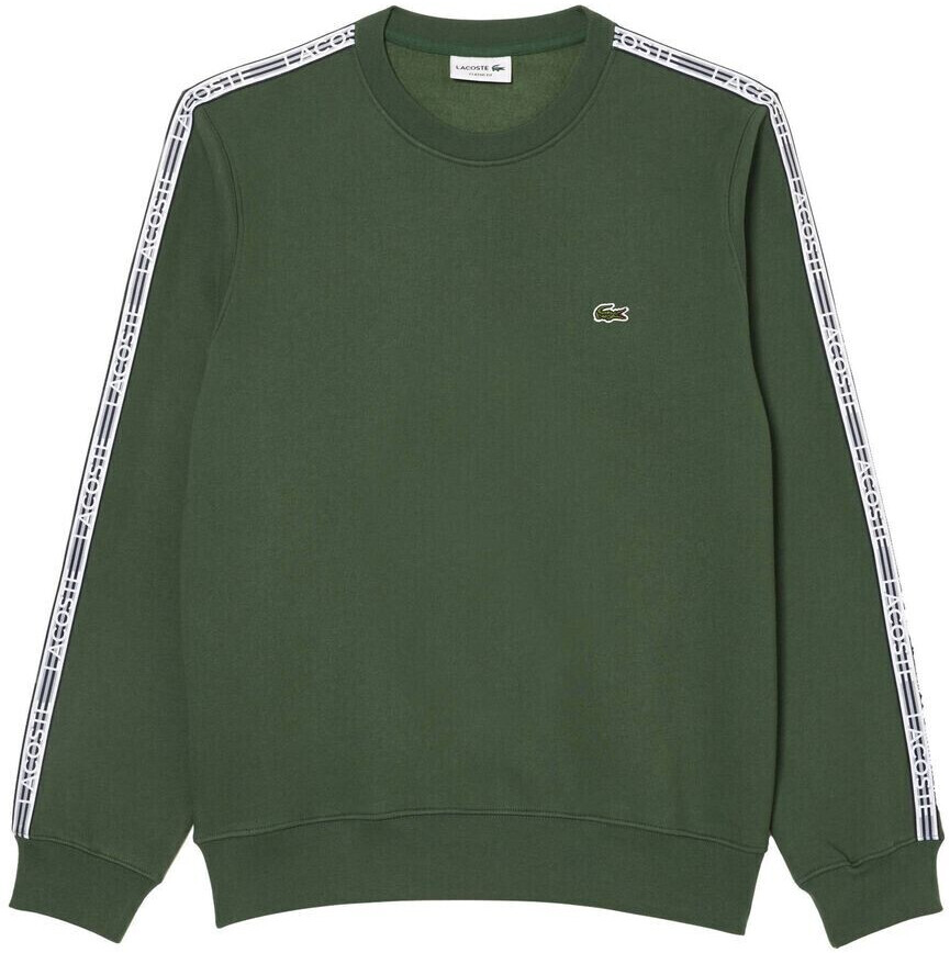 Lacoste Men’s Classic Fit Logo Stripe Flannel Jogger Sweatshirt (SH5073) dark green