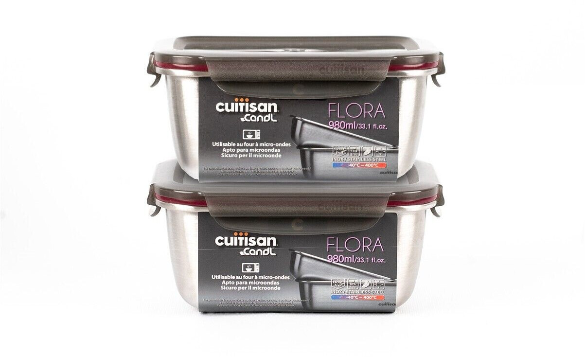 Cuitisan Lot de 2 boites alimentaires 0.98 L (1390815)