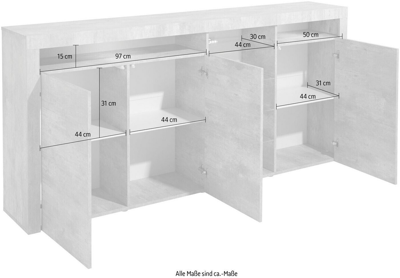 Borchardt-Möbel Santa Fe 200x89cm matt-schwarz ab 349,99 € | Preisvergleich  bei
