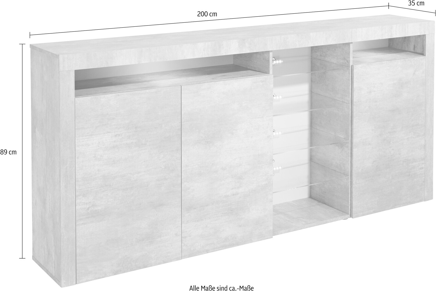 Borchardt-Möbel Santa Fe 200x89cm matt-schwarz ab 349,99 € | Preisvergleich  bei | Garderobenpaneele