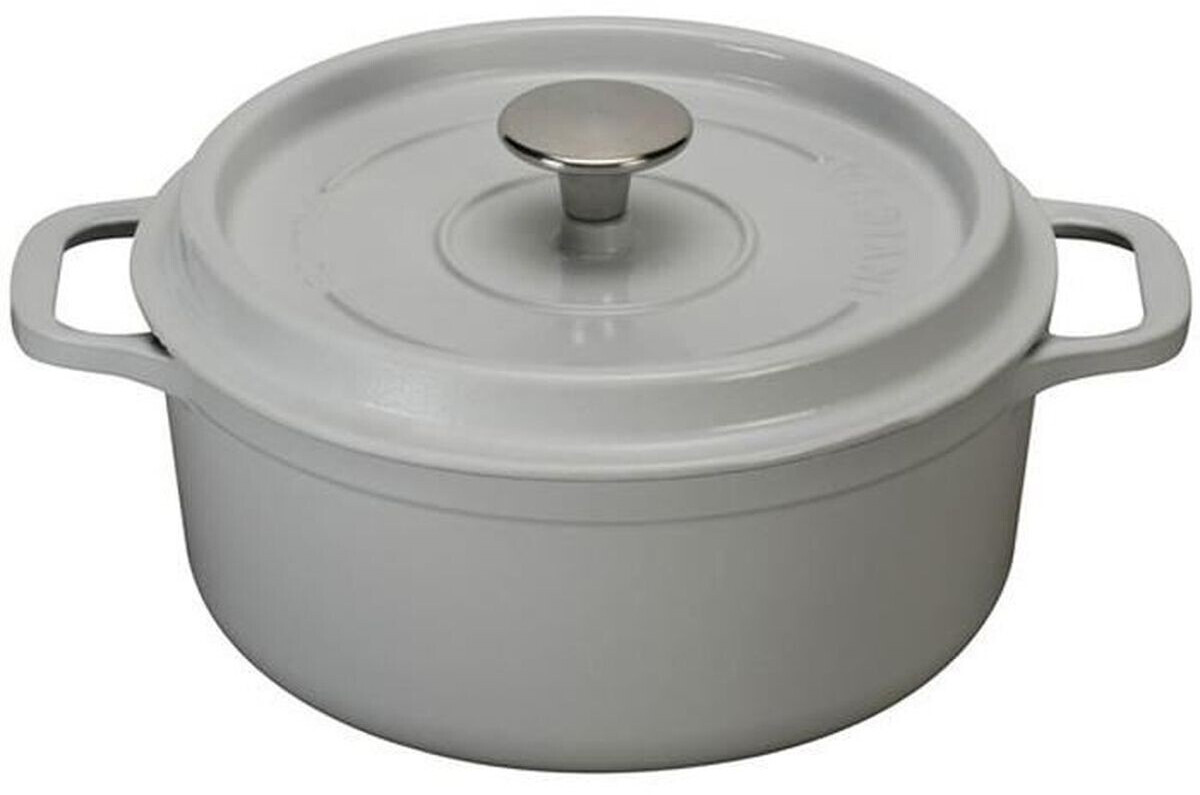 Invicta Cocotte en fonte ronde 22 cm gris clair