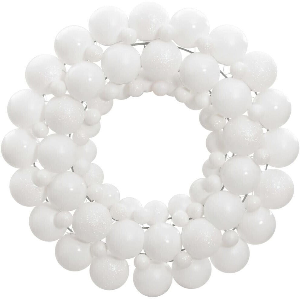 vidaXL Christmas Door Wreath white 45 cm