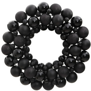 vidaXL Christmas Door Wreath black 45 cm