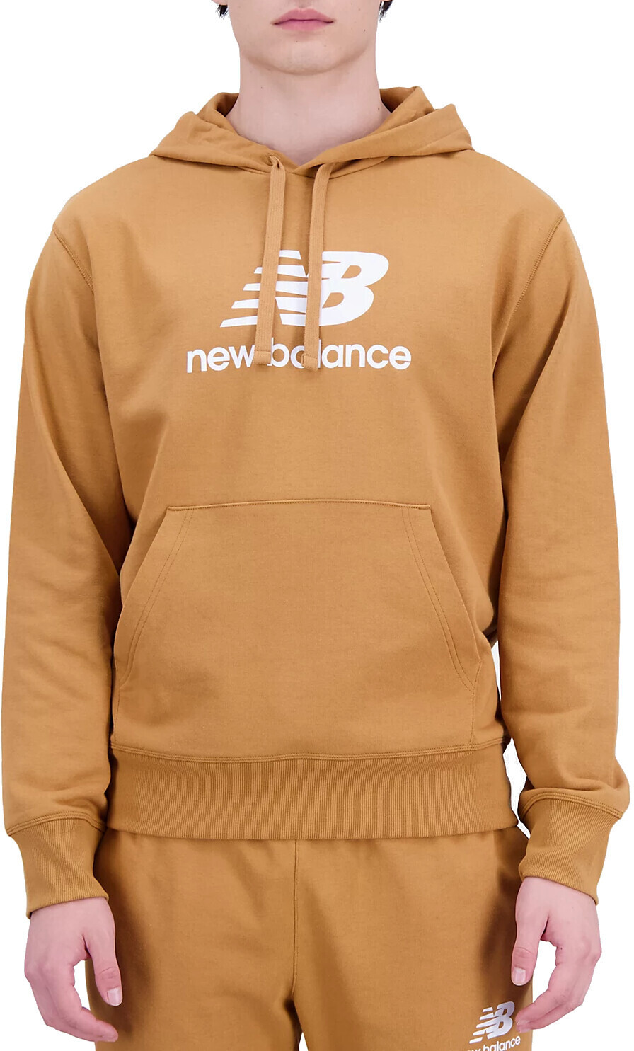 New Balance Essentials Stacked Logo French Terry tobacco