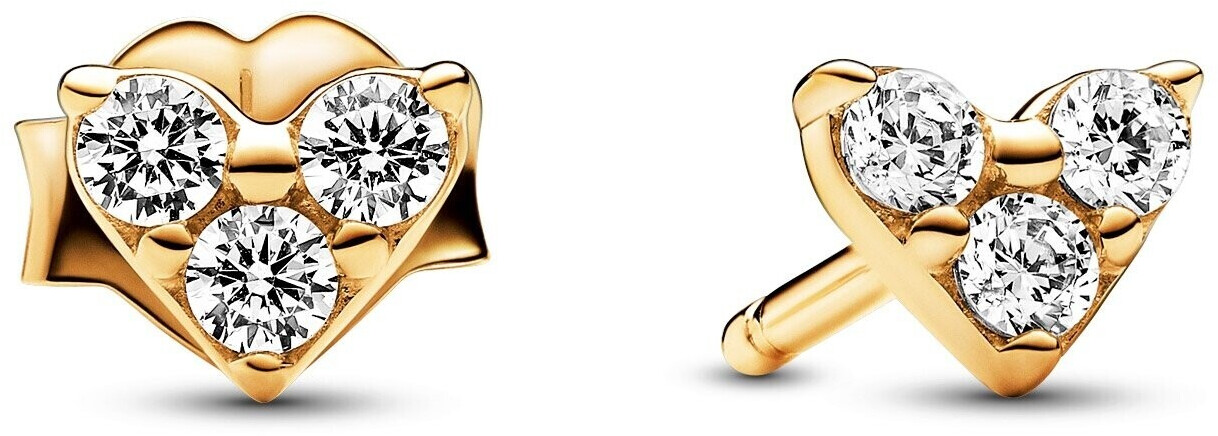 Pandora Triple Stone Heart Earrings (263003C01)