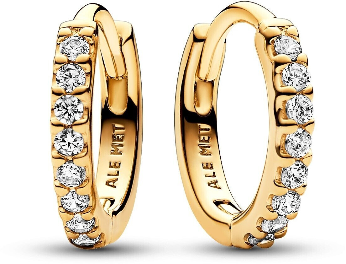 Pandora Sparkling Huggie Earrings (293015C01) gold
