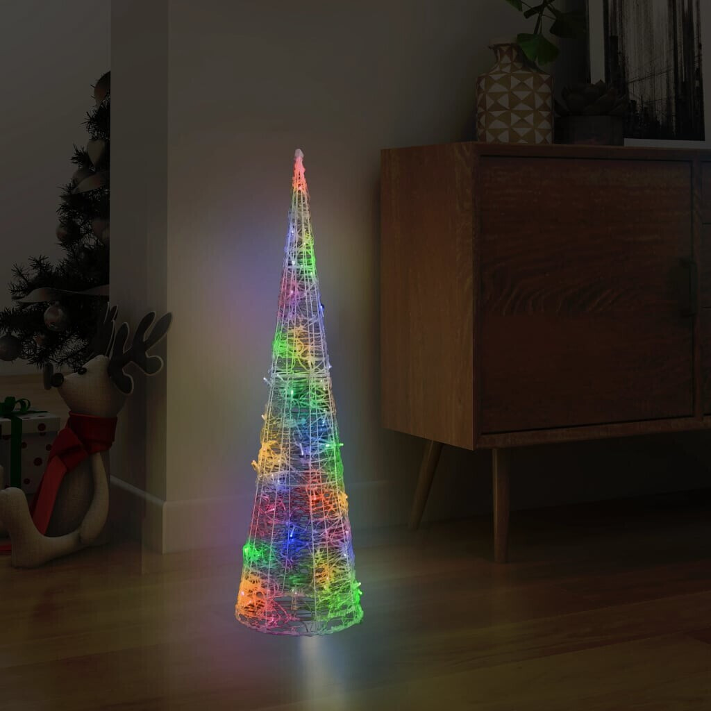 vidaXL LEDKegel Acryl Weihnachtsdeko Pyramide Bunt 90 cm ab 25,27